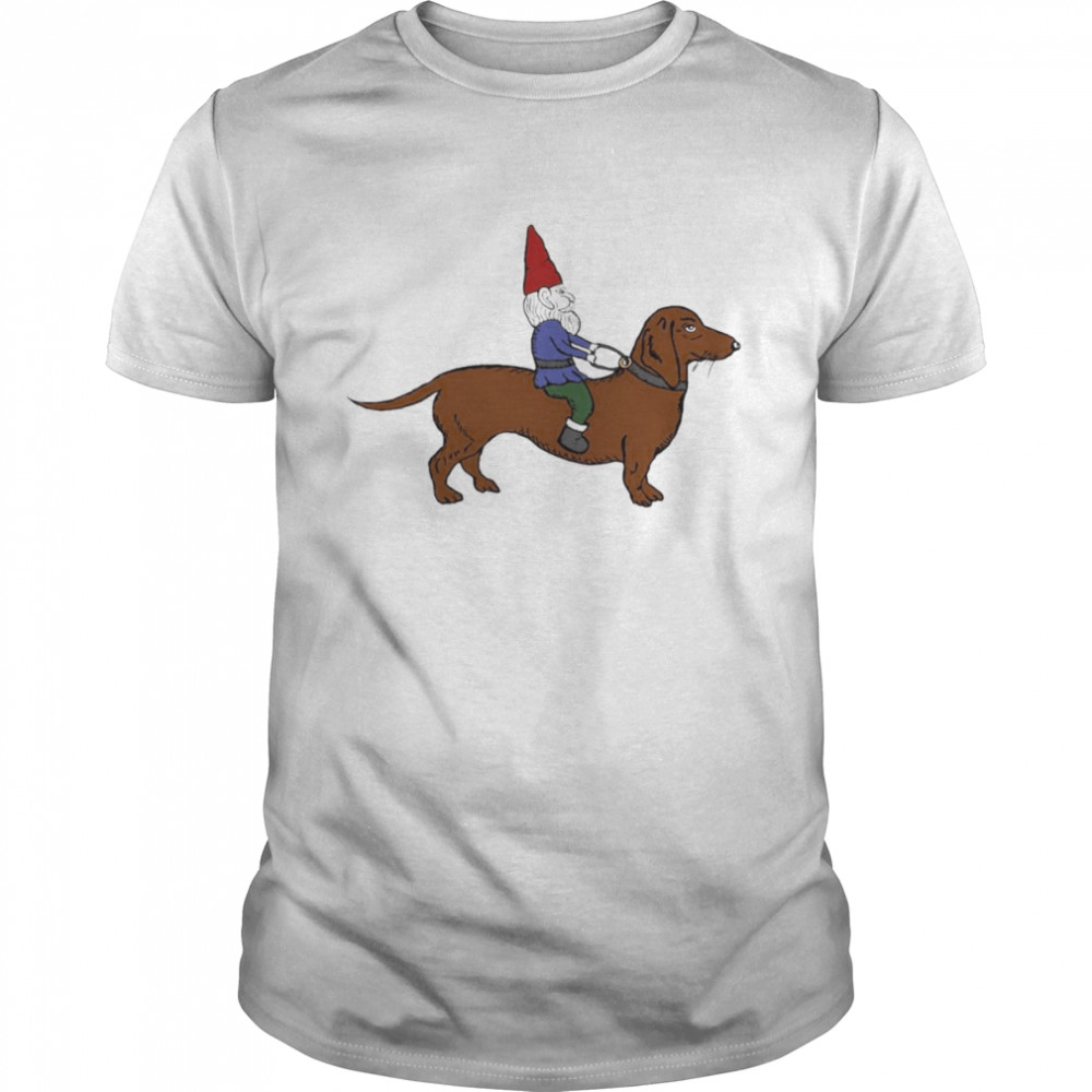 Gnome Chevauchant Un Teckel Dog Lover Shirt