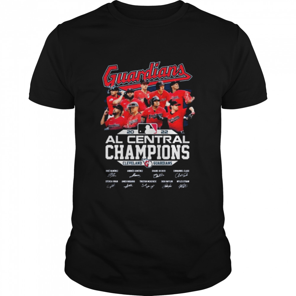 The Cleveland Guardians 2022 American League Central Champions Signatures shirt