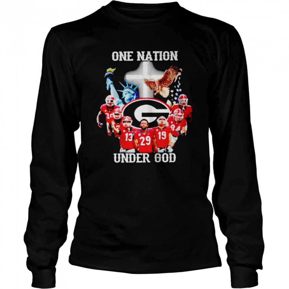 Georgia Bulldogs one nation under God shirt Long Sleeved T-shirt