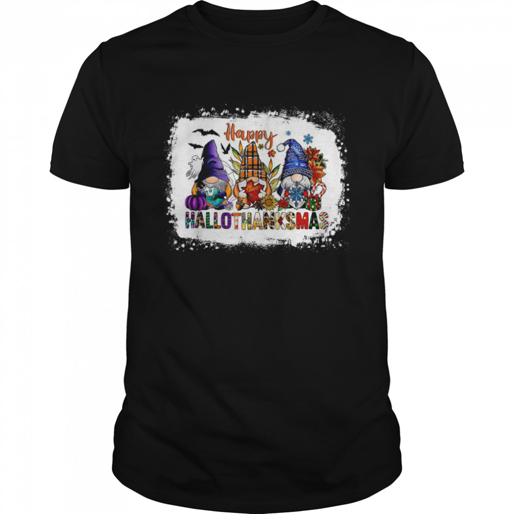 Happy HalloThanksMas Gnomes Thanksgiving T- Classic Men's T-shirt