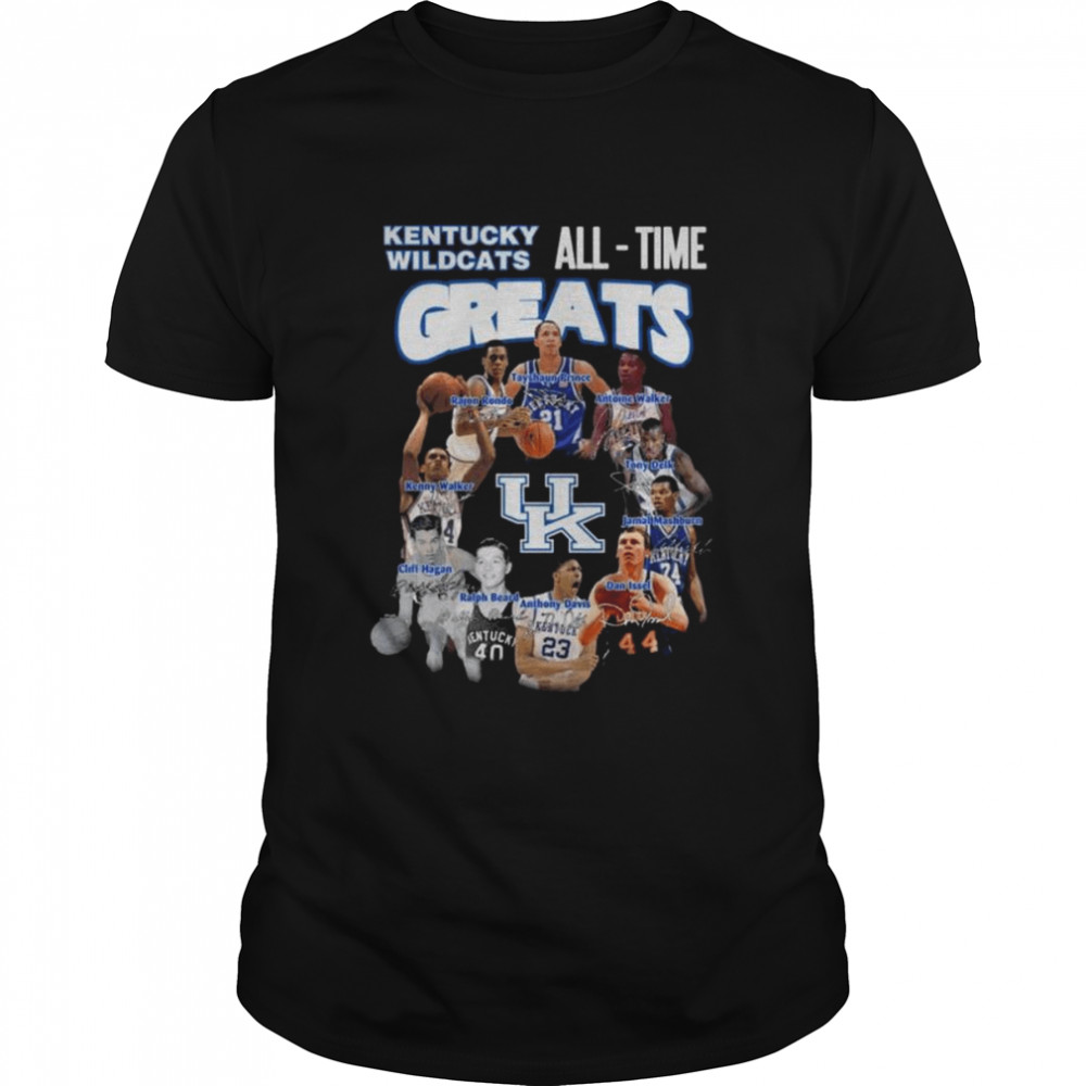 Kentucky Wildcats all time greats signatures 2022 shirt