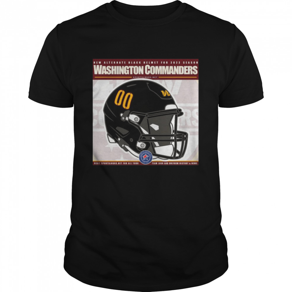 New Alternate black helmet for 2022 Season Washington Commanders shirt