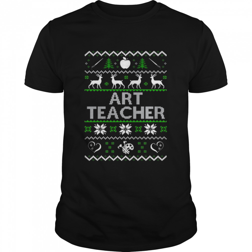 Art Teacher Christmas T Shirt