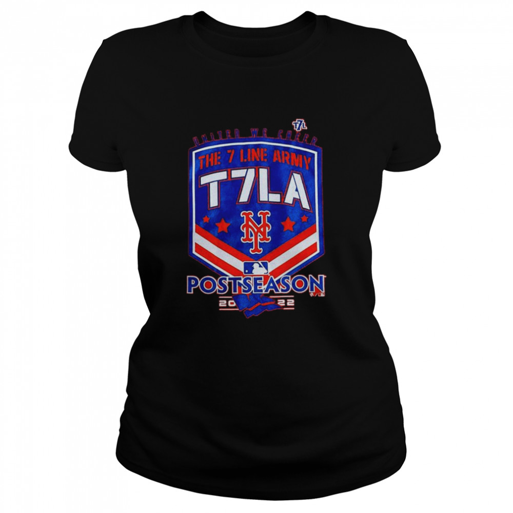 New York Mets 2022 postseason United we Cheer the 7 line army T7LA shirt Classic Women's T-shirt