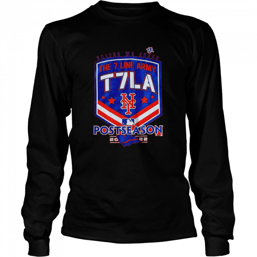 New York Mets 2022 postseason United we Cheer the 7 line army T7LA shirt Long Sleeved T-shirt