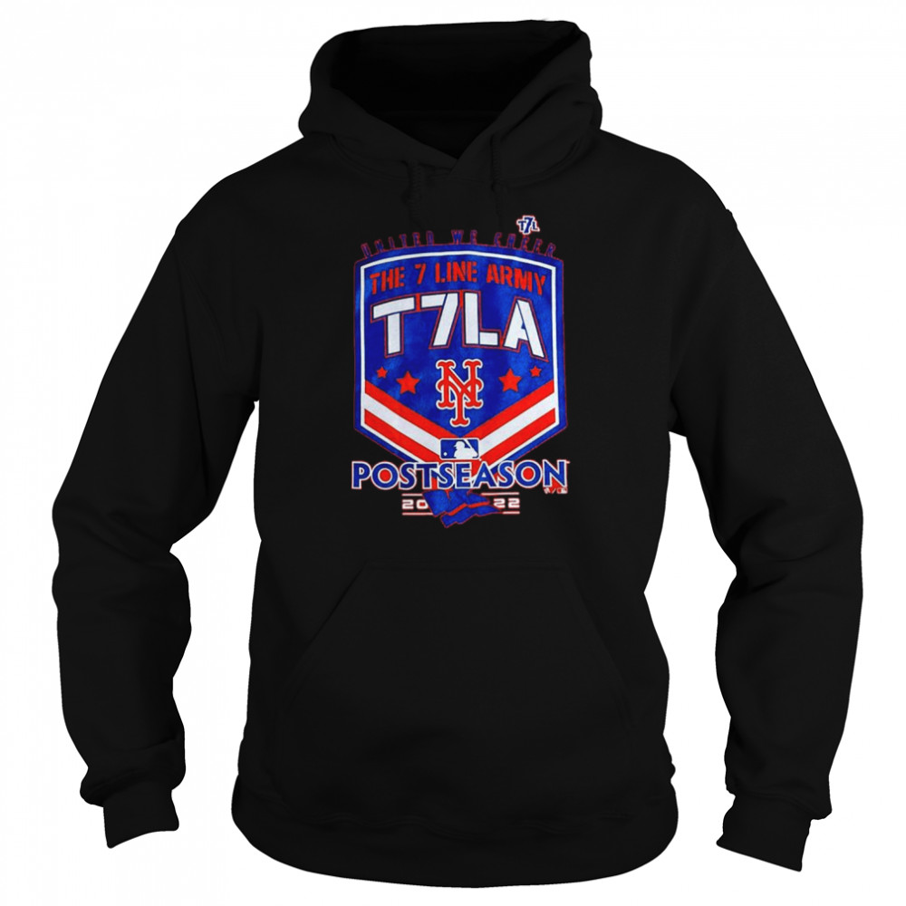 New York Mets 2022 postseason United we Cheer the 7 line army T7LA shirt Unisex Hoodie