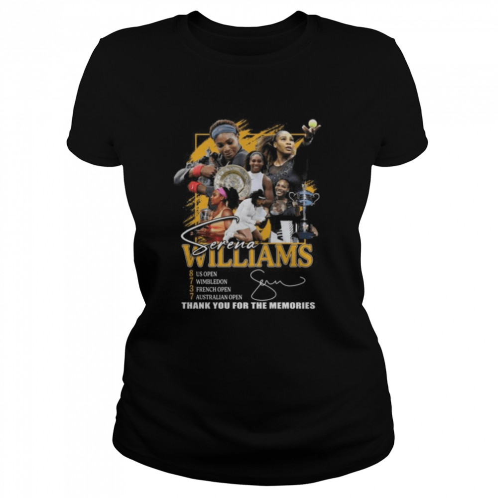 Serena Williams 2022 thank you for the memories signature shirt Classic Women's T-shirt
