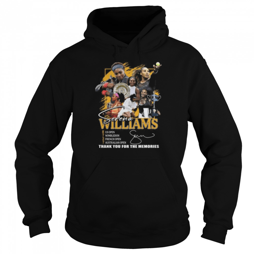 Serena Williams 2022 thank you for the memories signature shirt Unisex Hoodie