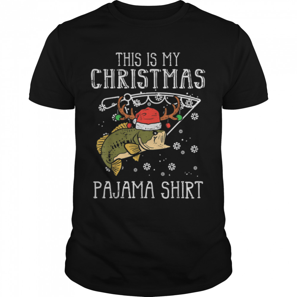 This Is My Christmas Shirt Fishing Xmas Dad Men Fisherman T-Shirt B0BHJ5TWZR