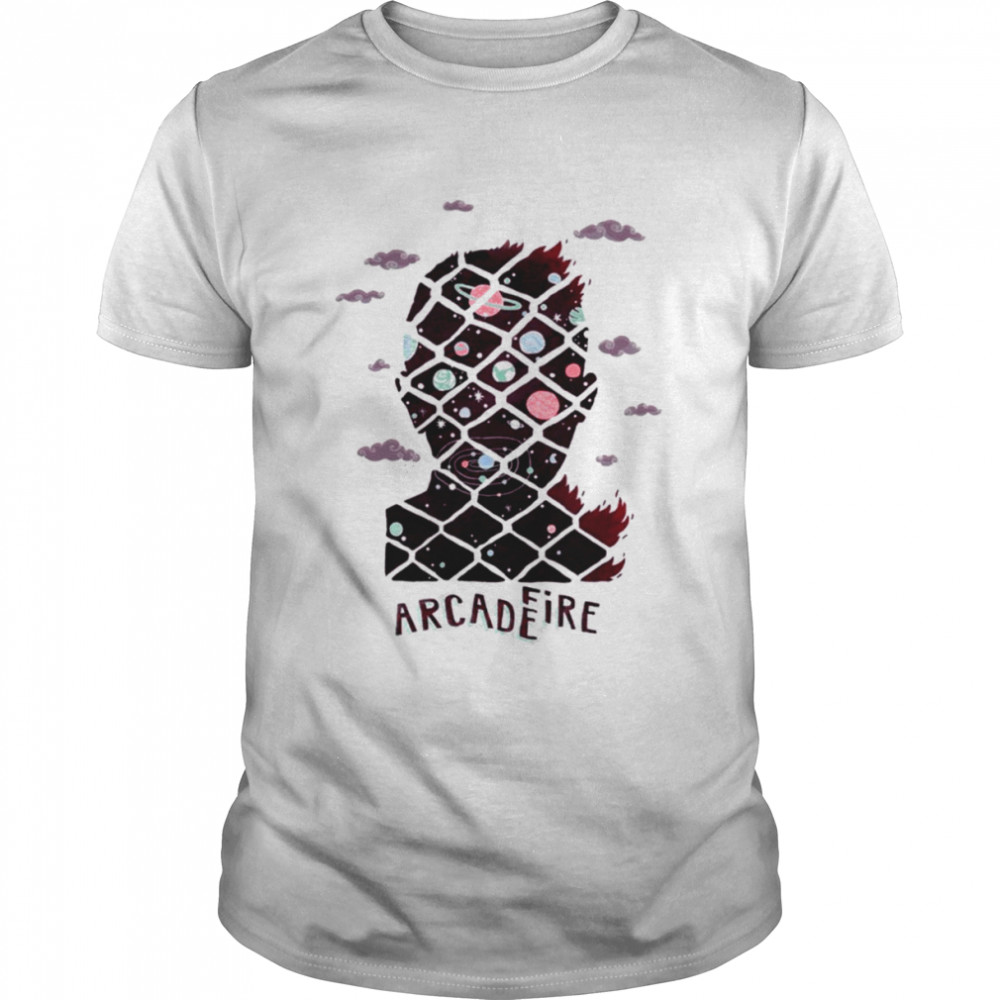 Universe Face Aesthetic Design Arcade Fire shirt