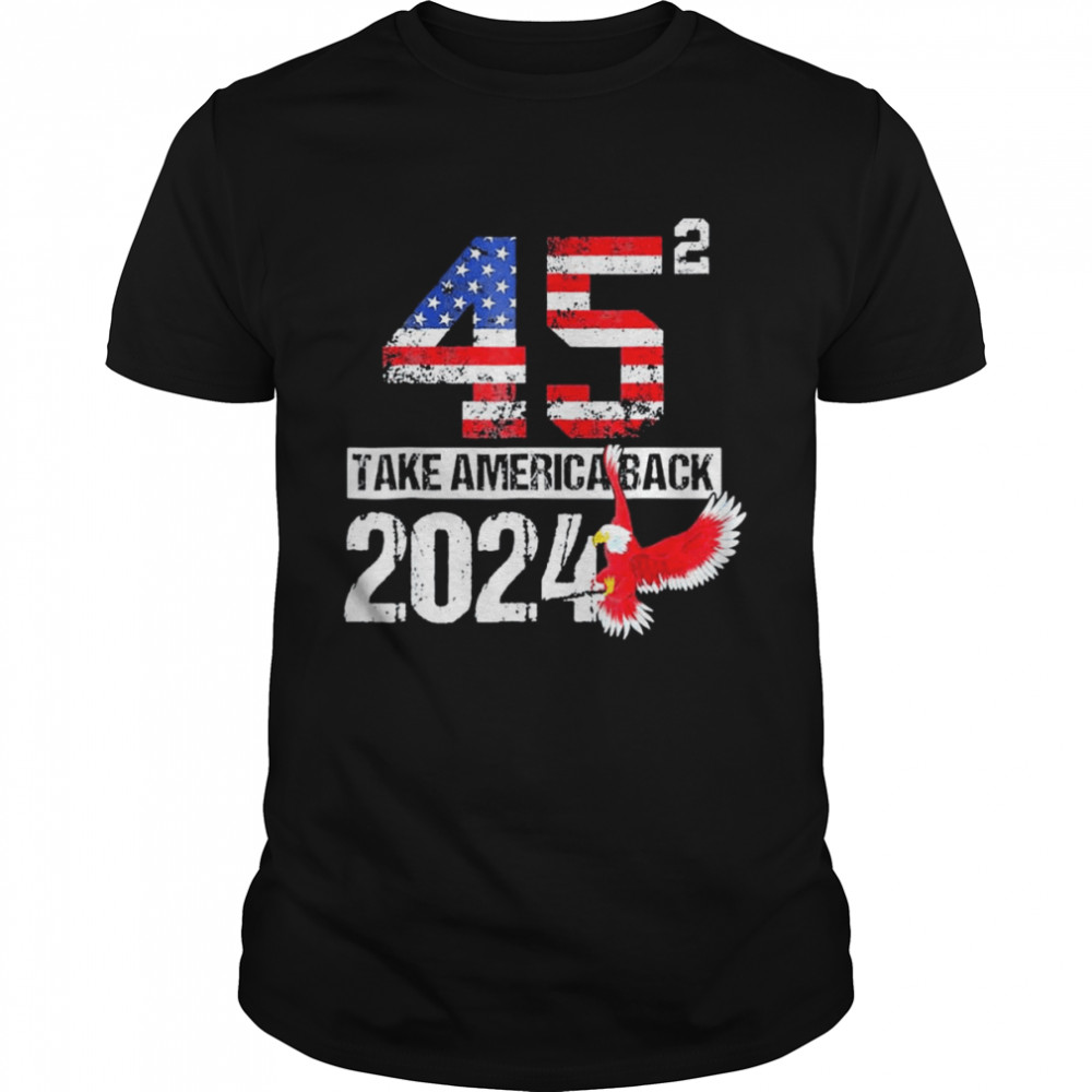 USA election Trump 2024 flag take USA back again  Classic Men's T-shirt