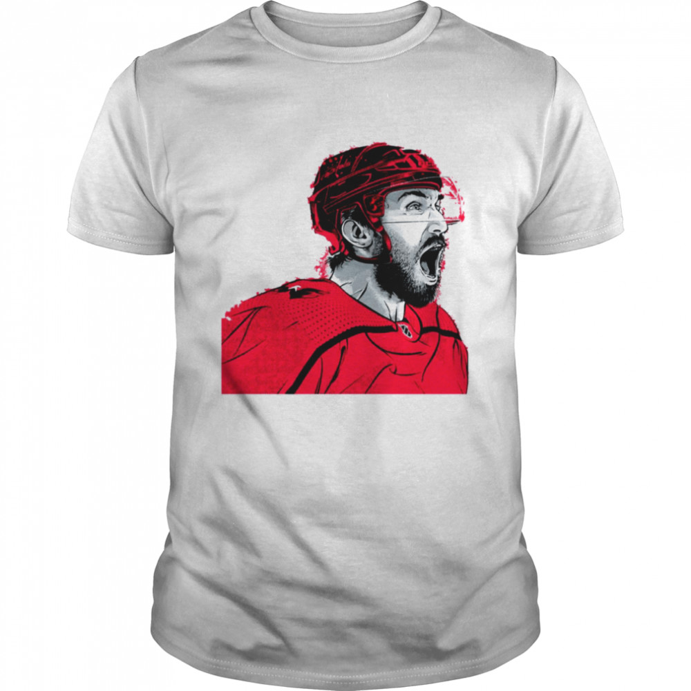 Alex Ovechkin Red Design Ice Hockey Player shirt