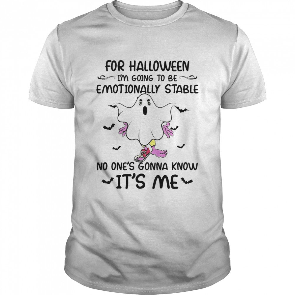 Ghost Peanut for Halloween I’m going to be Emotionally Stable no one’s gonna know it’s me Halloween shirt Classic Men's T-shirt