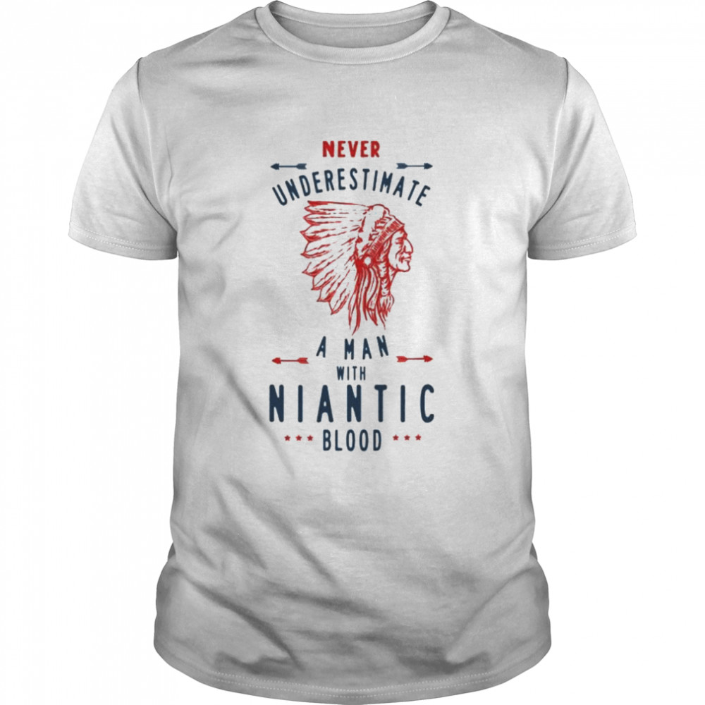 Niantic native american indian man never underestimate shirt Classic Men's T-shirt