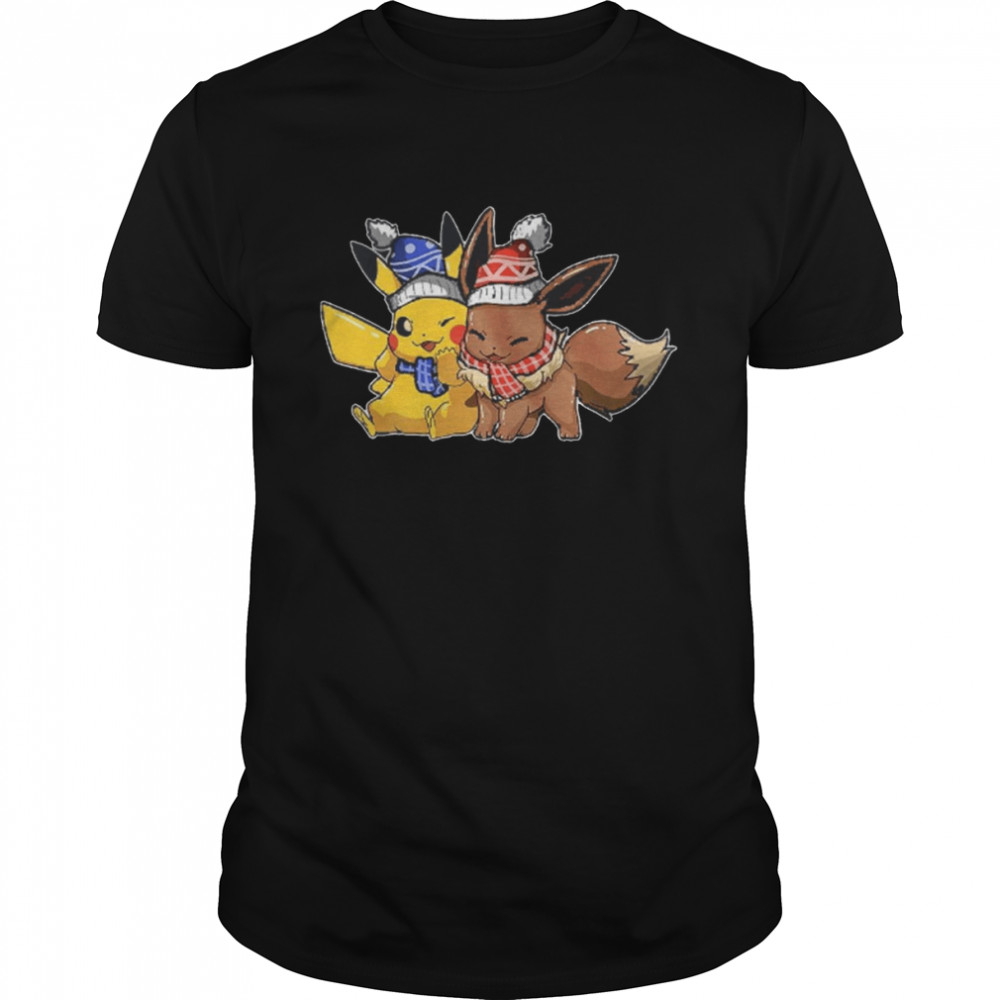 Pokemon Pikachu And Friend Merry Christmas Pokemon Christmas T-Shirt