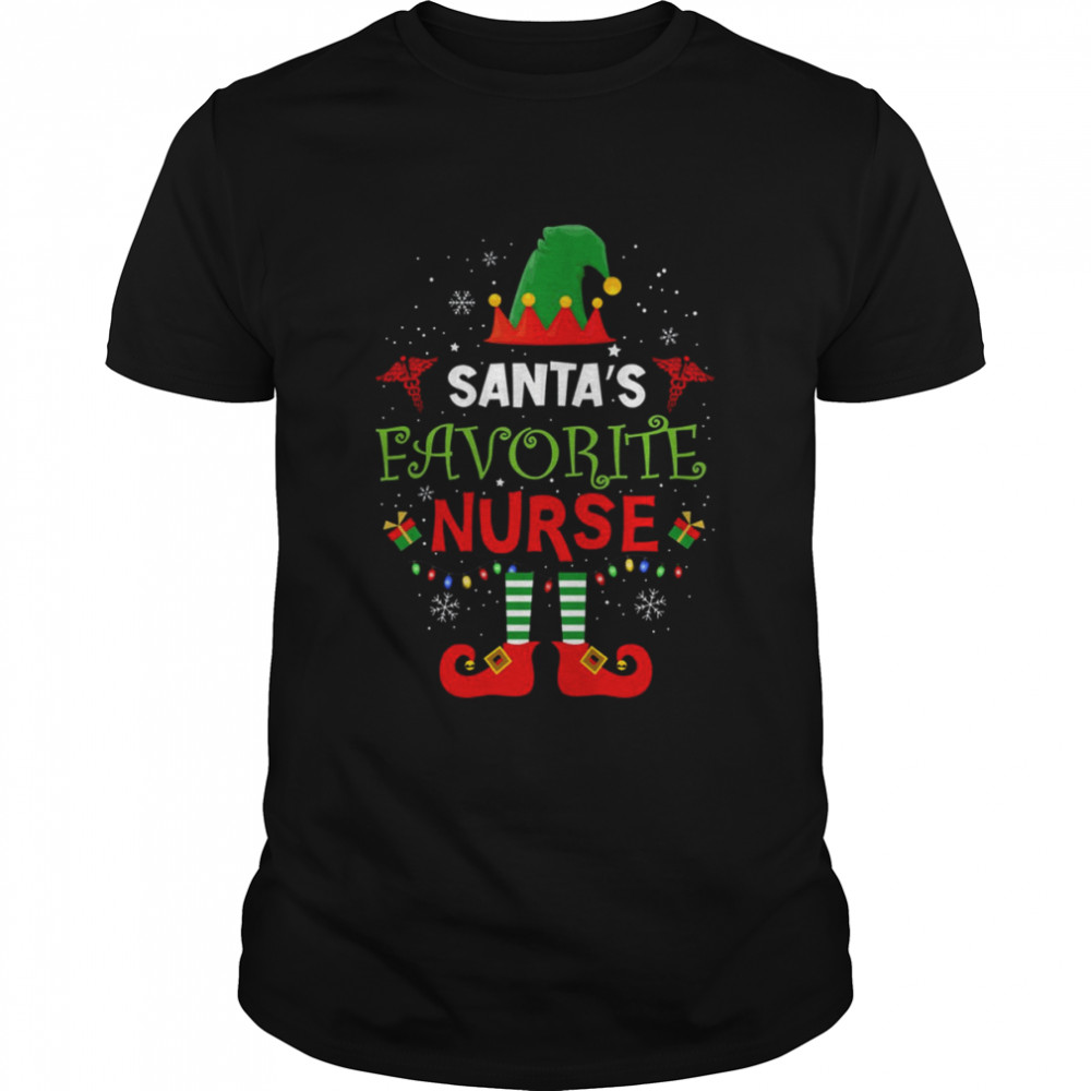 Santa’s Favorite Nurse ELF Nurse Christmas T- Classic Men's T-shirt