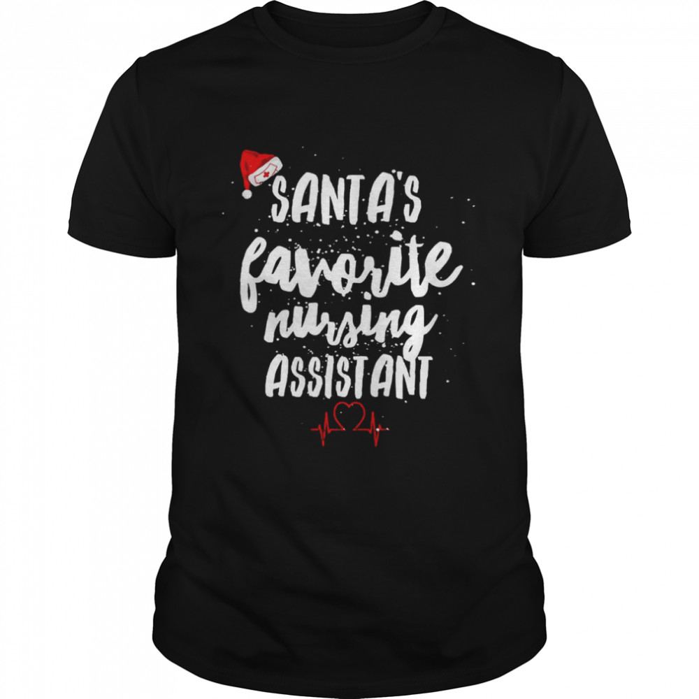 Santa’s Favorite Nursing Assistant Nurse Christmas T-Shirt