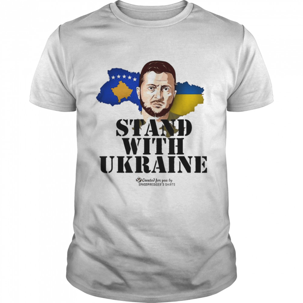Ukraine Kosovo Zelensky Stand with Ukraine Shirt