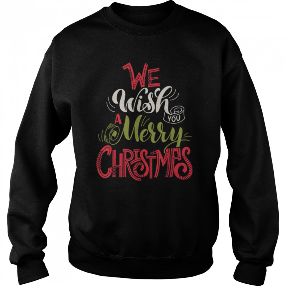 We Wish You a Merry Christmas Cute Xmas Pajama Family Group. T- B0BHJ7GWMQ Unisex Sweatshirt