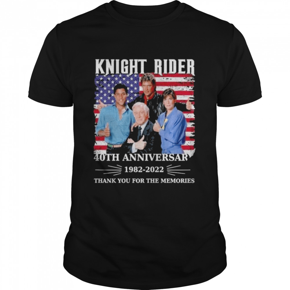 Knight Rider 40th anniversary 1982-2022 thank you for the memories American flag shirt