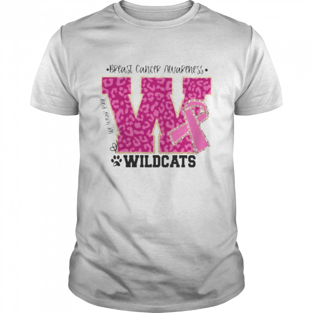 We wear Pink Breast cancer awareness Wildcats Football shirt