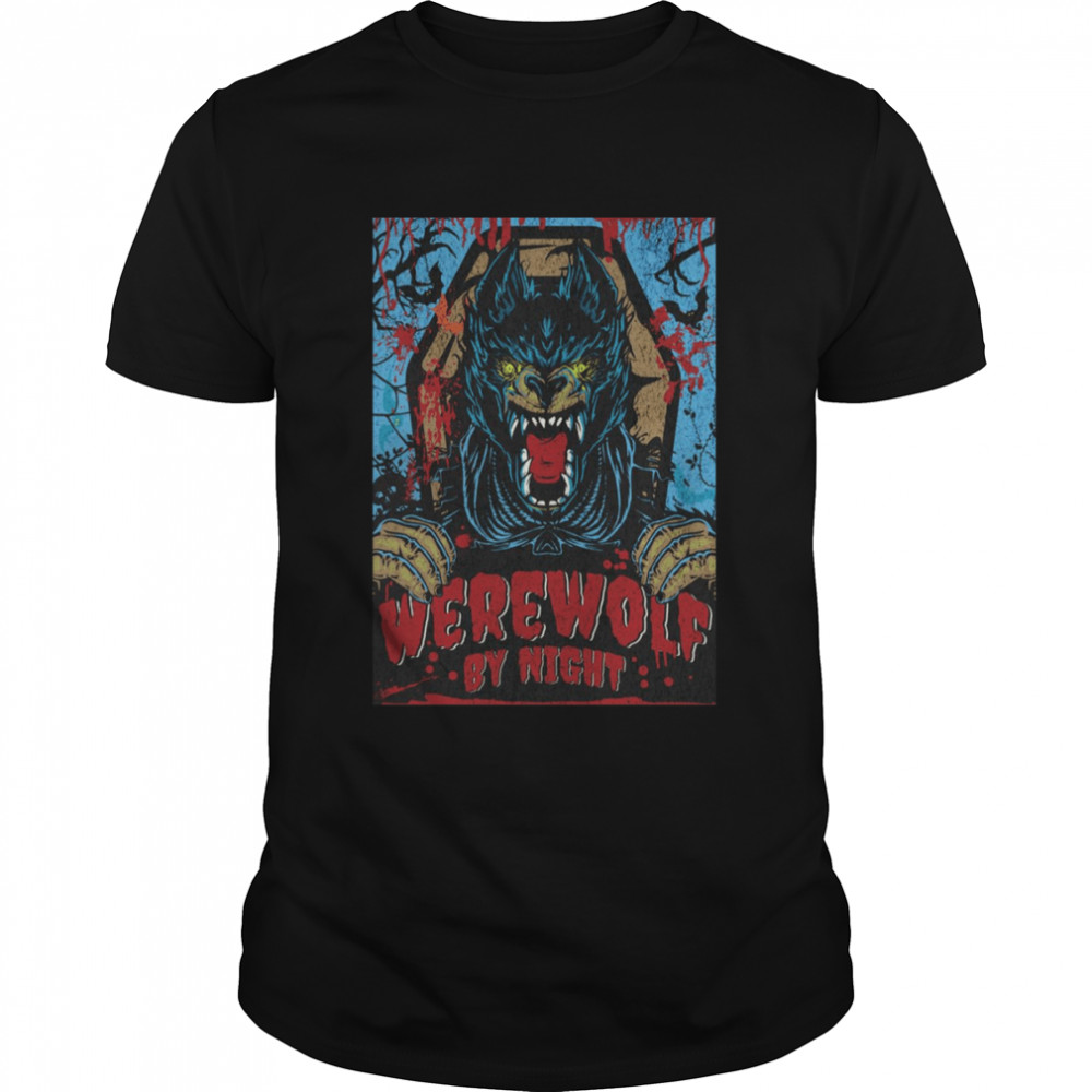 Scary Werewolf By Night Halloween Horror shirt