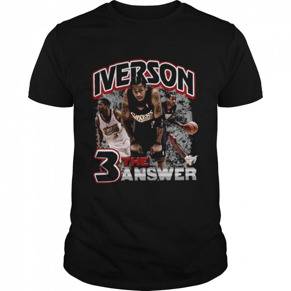 Allen Iverson Vintage Bootleg The Answer Philadelphia 76ers shirt