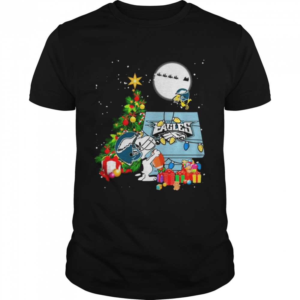 Snoopy and Woodstock Philadelphia Eagles Home Merry Christmas shirt