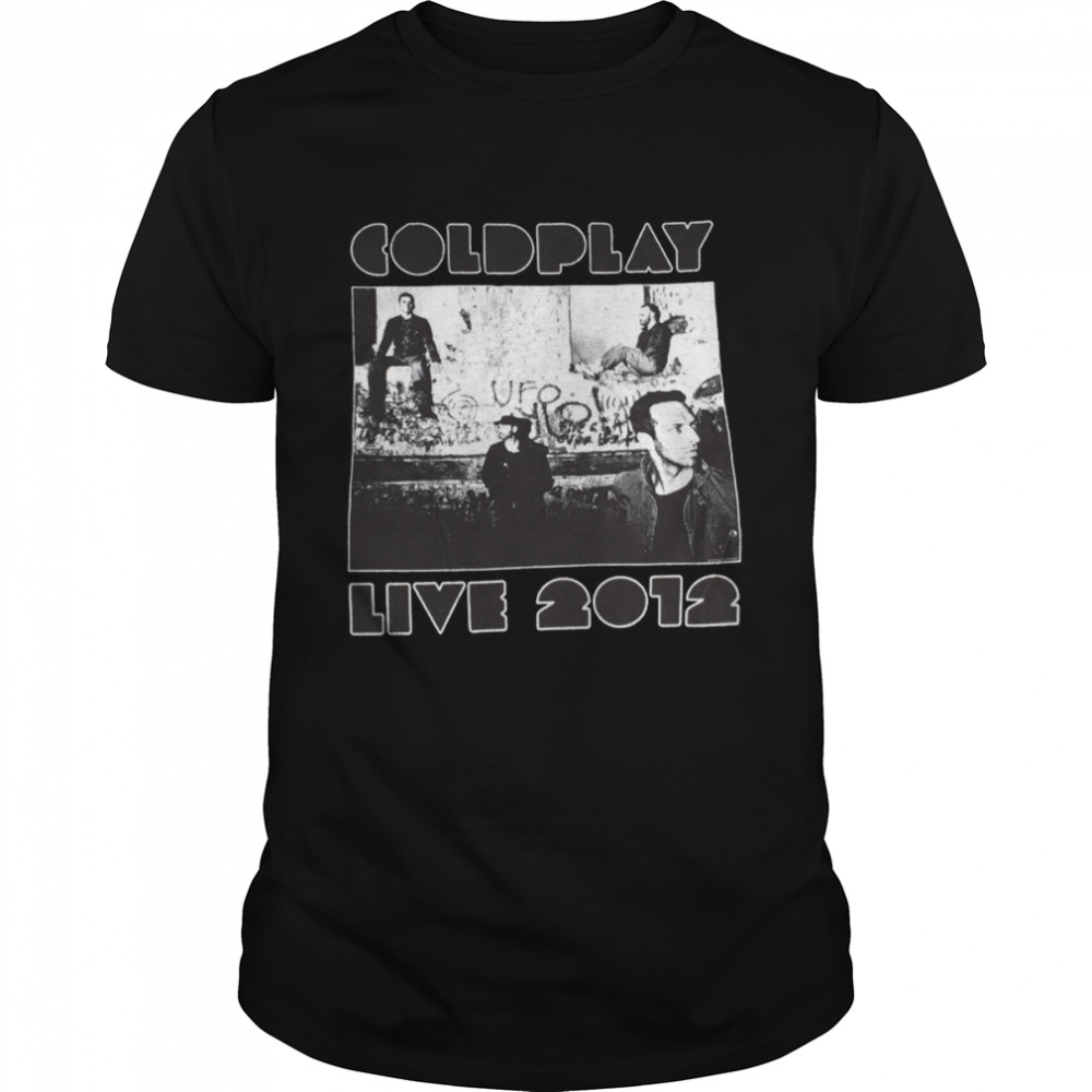Coldplay 2012 Tour Concert Black Rare shirt