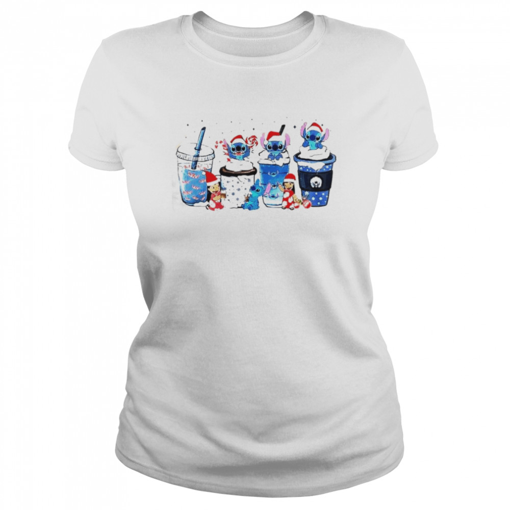 Stitch Christmas Coffee Latte shirt Classic Women's T-shirt