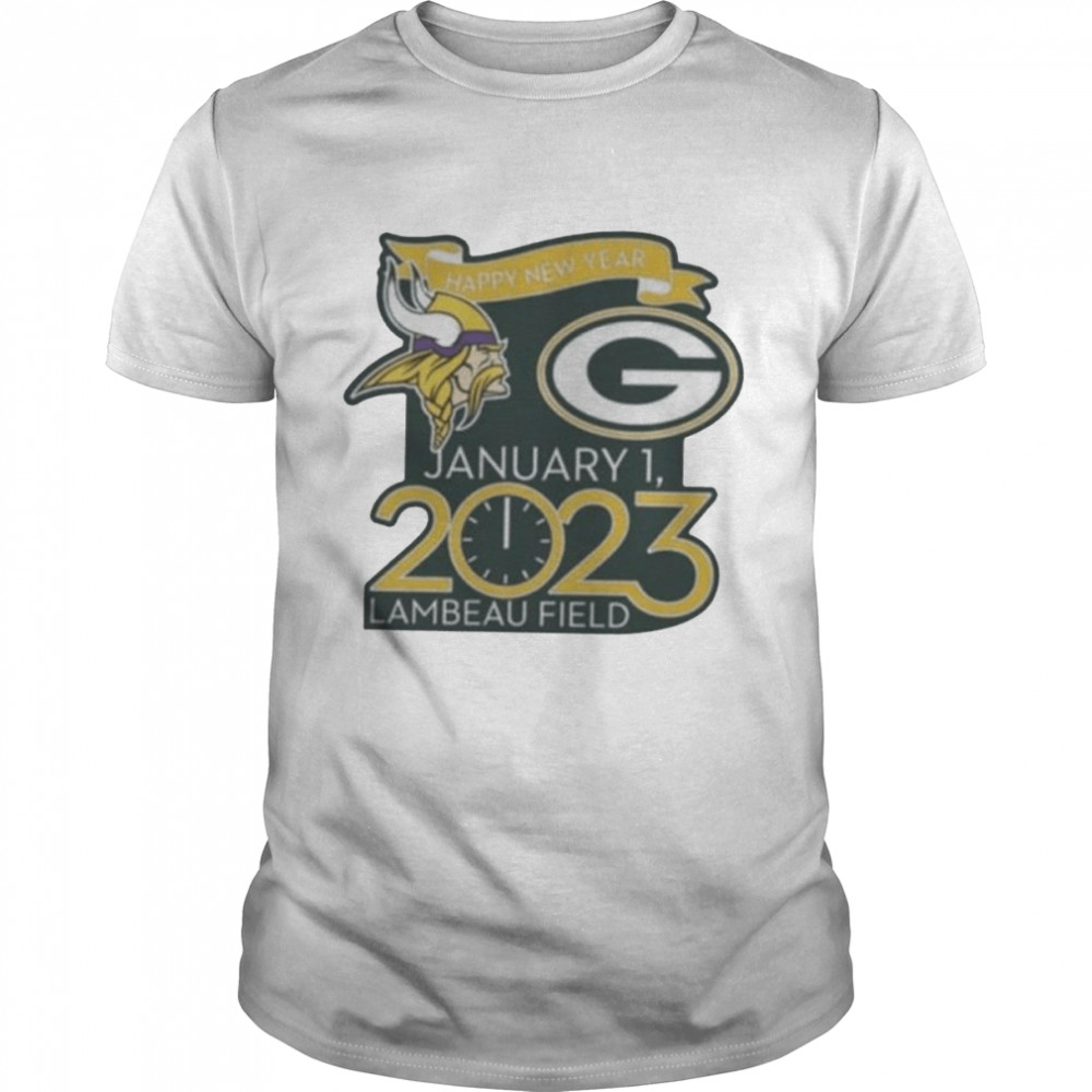 Happy New Years Packers Vs. Vikings Jan. 1 2023 Lambeau Field Gameday Shirt