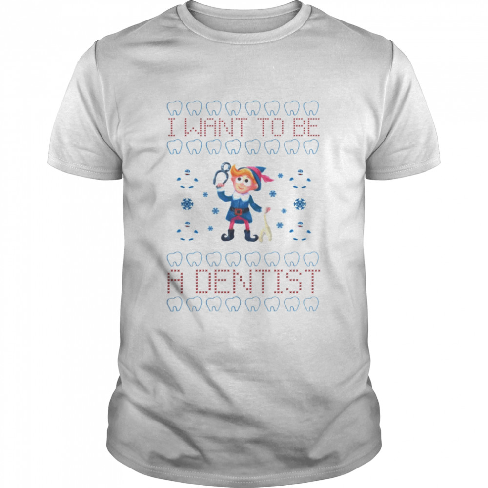 Hermey The Elf I Want To Be A Dentist Rudolph The Red-Nosed Reindeer Ugly Christmas shirt