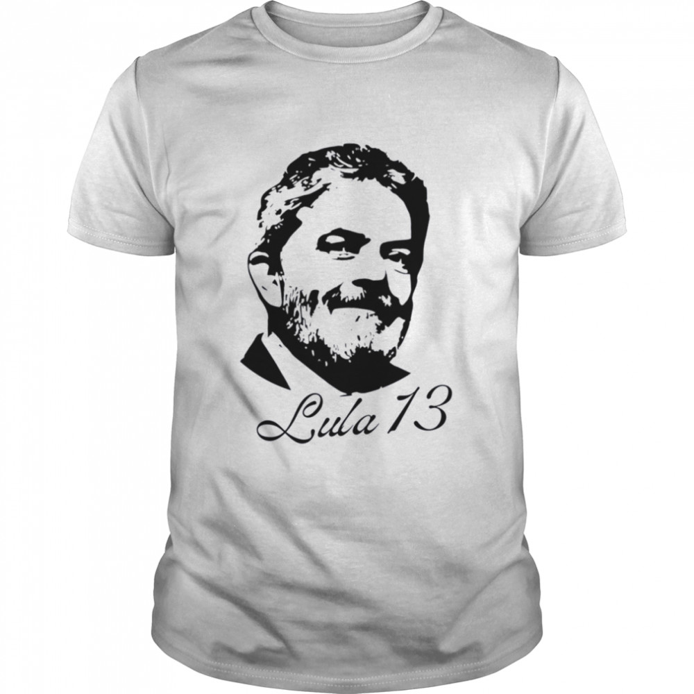 Lula 13 Lineart Portrait Brazil Elections Lula Livre shirt