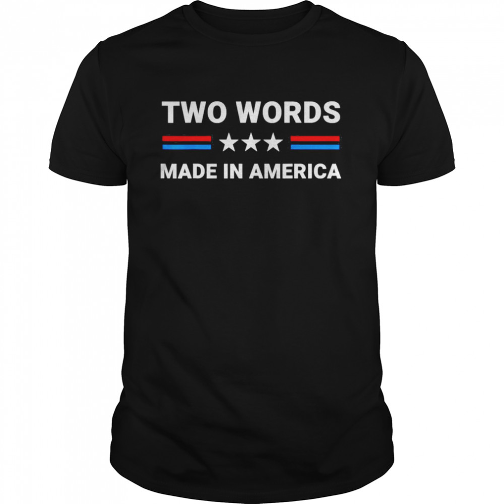 two Words Made In America Biden Us Flag T-Shirt