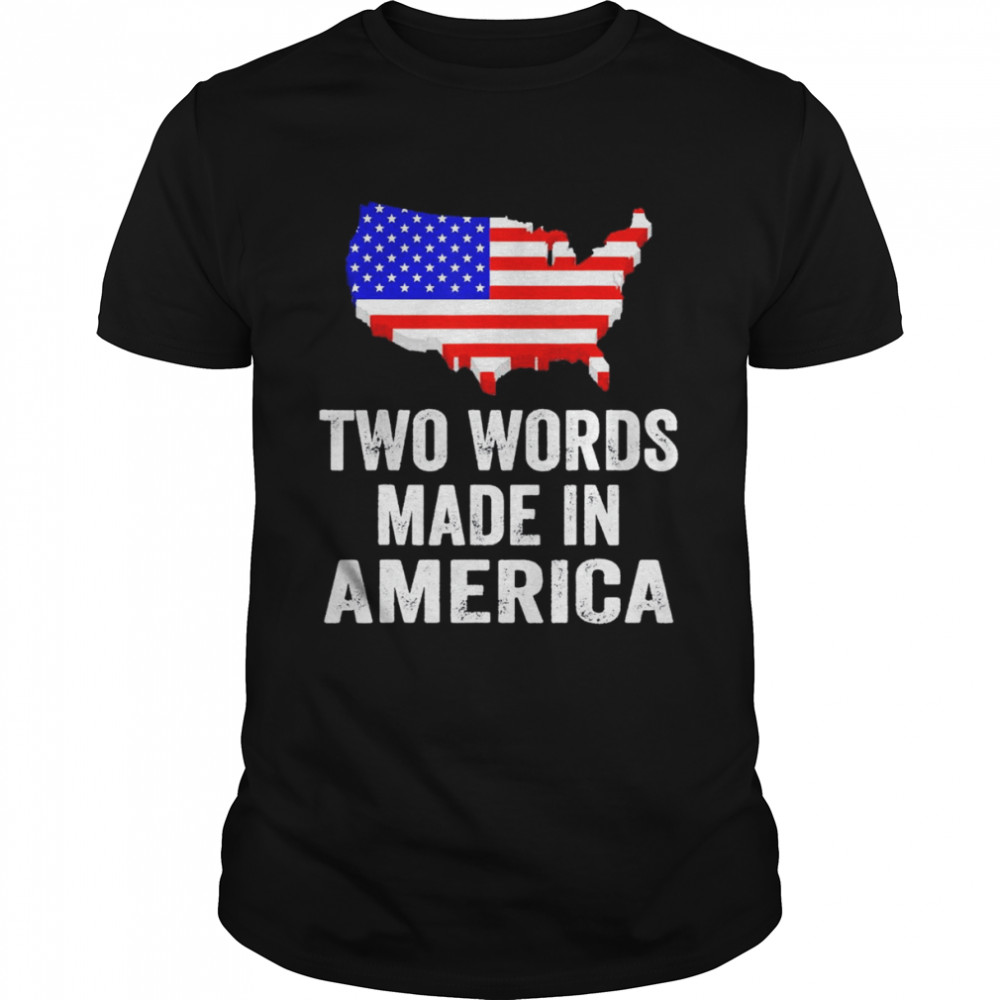 two Words Made In America USA Flag 2022 Shirt