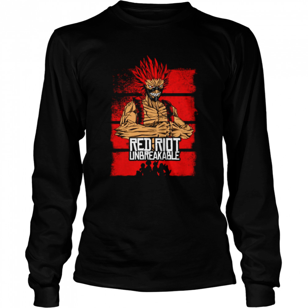 Red Riot Unbreakable My hero Academia shirt Long Sleeved T-shirt