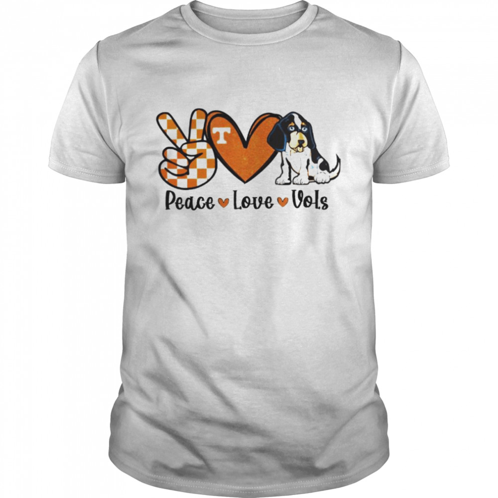 Peace Love Vols Tennessee Football Gameday Smokey shirt
