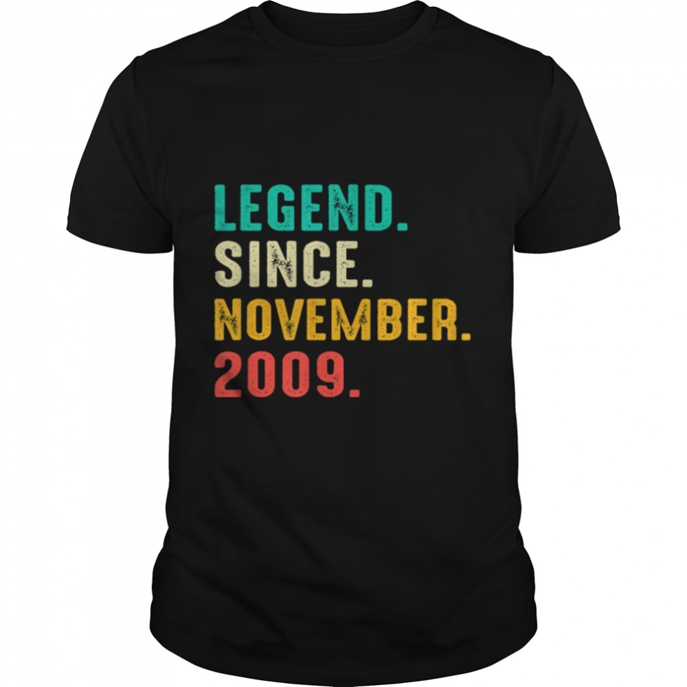 Awesome Since November 2009 13 Years Old 13th Birthday T-Shirt B0BK1D8Z46