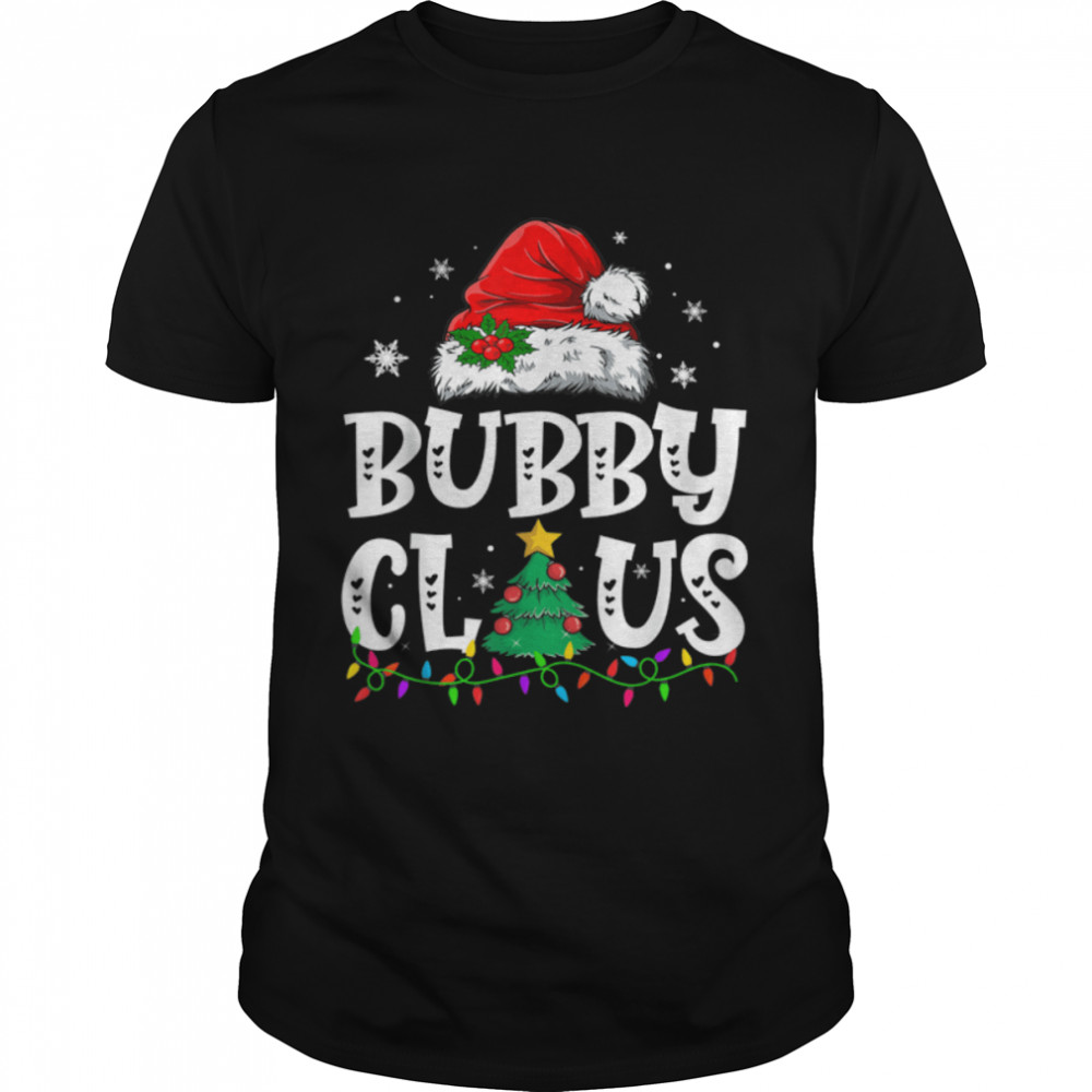Bubby Claus Matching Family Christmas Pajama Santa Lights T-Shirt B0BK1TD5JX