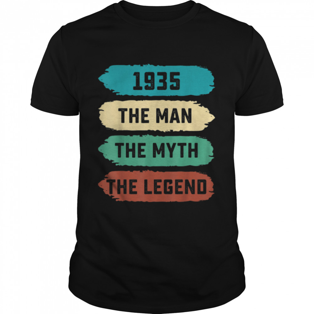 Mens Man Myth Legend 1935 88th Birthday Gift For 88 Years Old T-Shirt B0BK1CT6LS