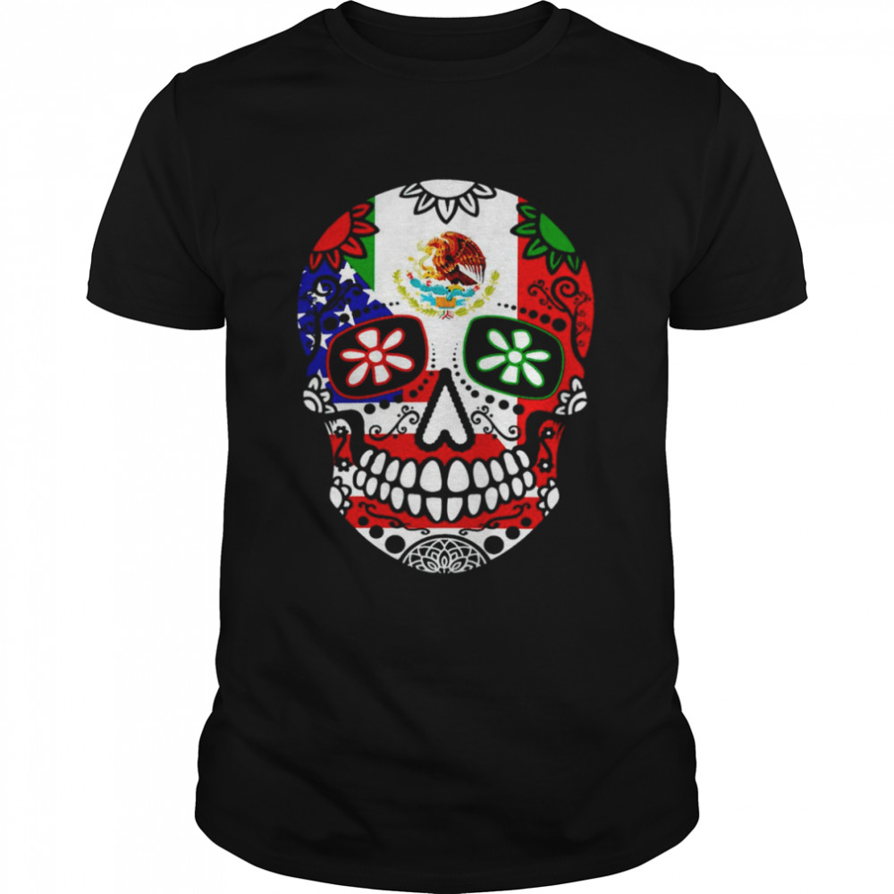 Mexican American Heritage Dia De Los Muertos Skull shirt