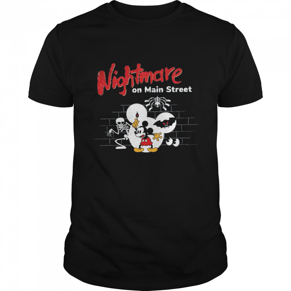 Vintage Disney Halloween Nightmare On Main Street shirt Classic Men's T-shirt