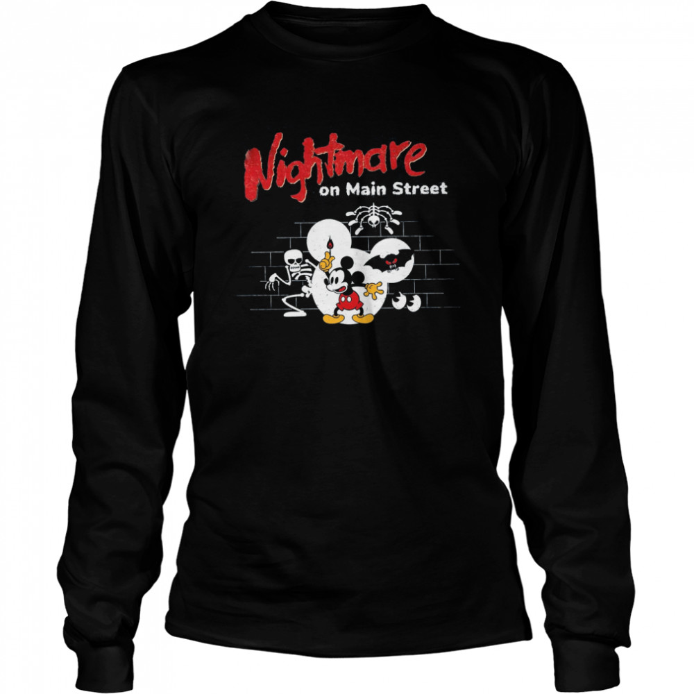 Vintage Disney Halloween Nightmare On Main Street shirt Long Sleeved T-shirt