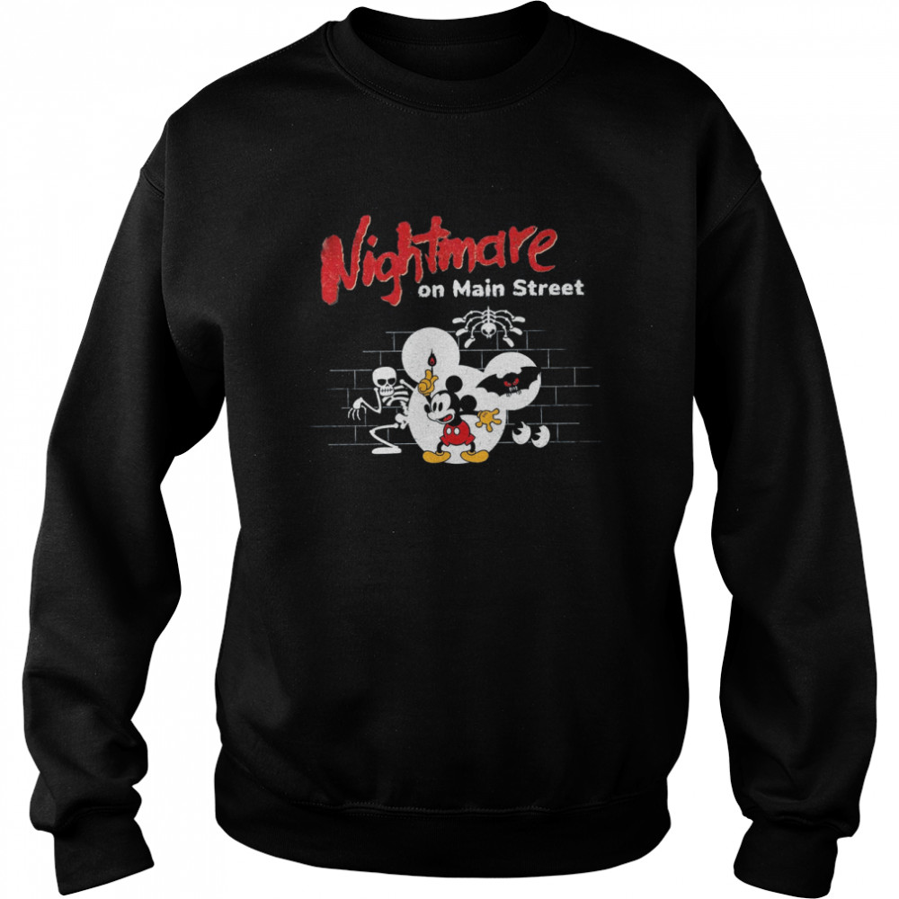 Vintage Disney Halloween Nightmare On Main Street shirt Unisex Sweatshirt