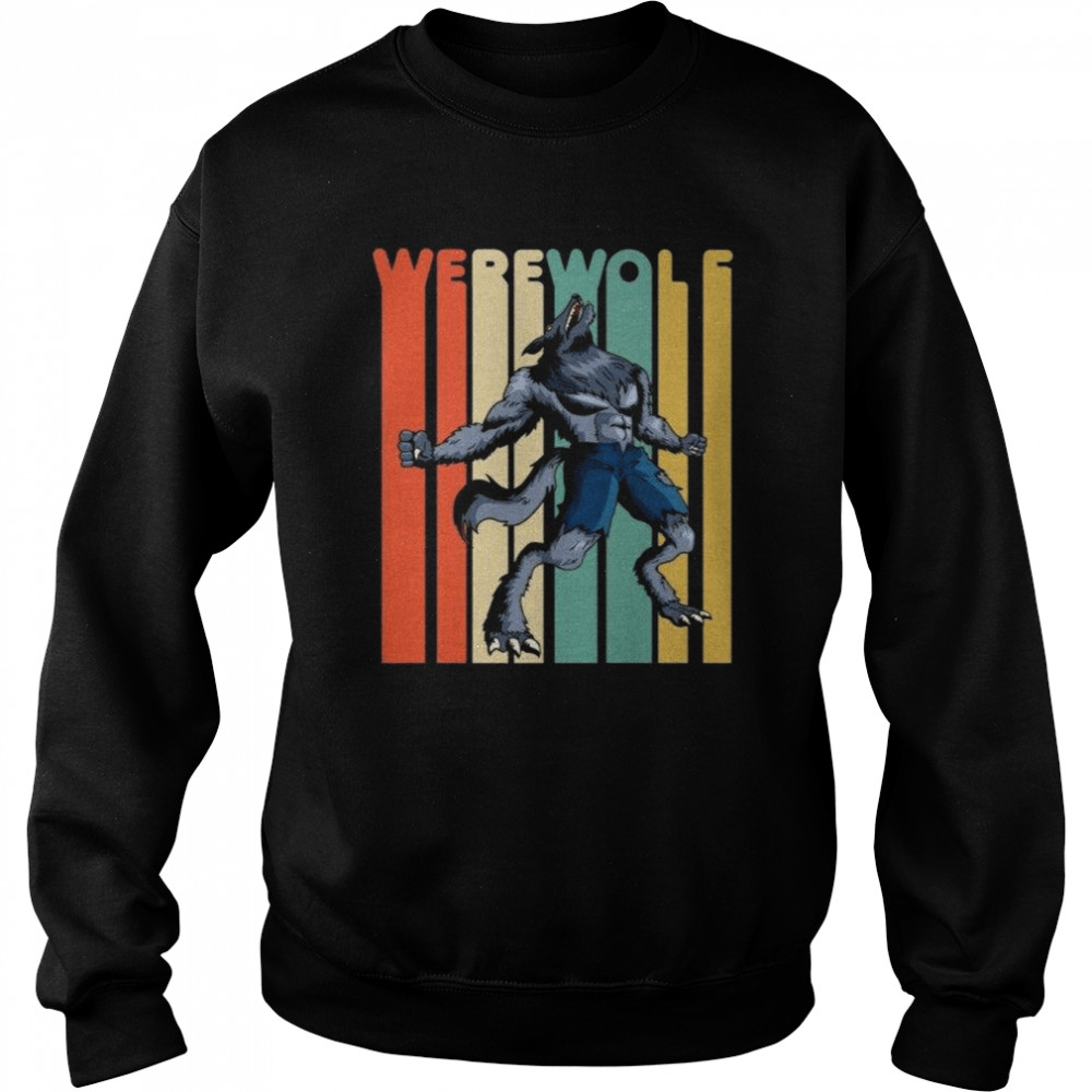 Vintage Style Werewolf Retro Halloween shirt Unisex Sweatshirt