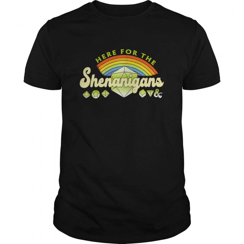 Dungeons and dragons merchandise here for shenanigans shirt