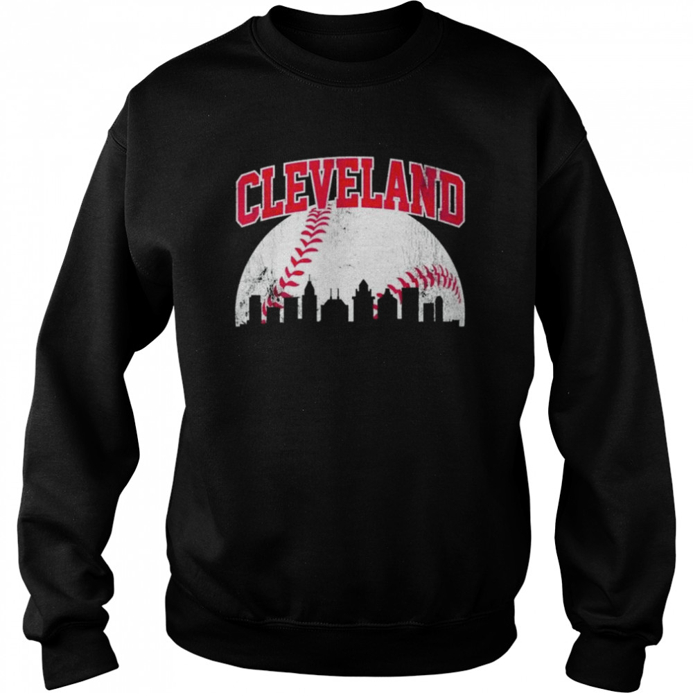 Cleveland Baseball Skyline City Gameday Retro Vintage USA Vintage 2022  Unisex Sweatshirt