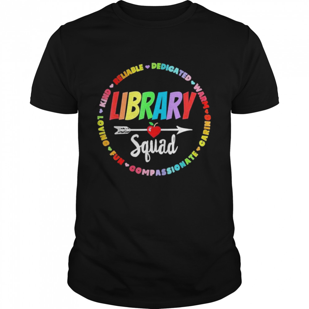 Library Squad School Librarian Life Book Nerd Crew T-Shirt