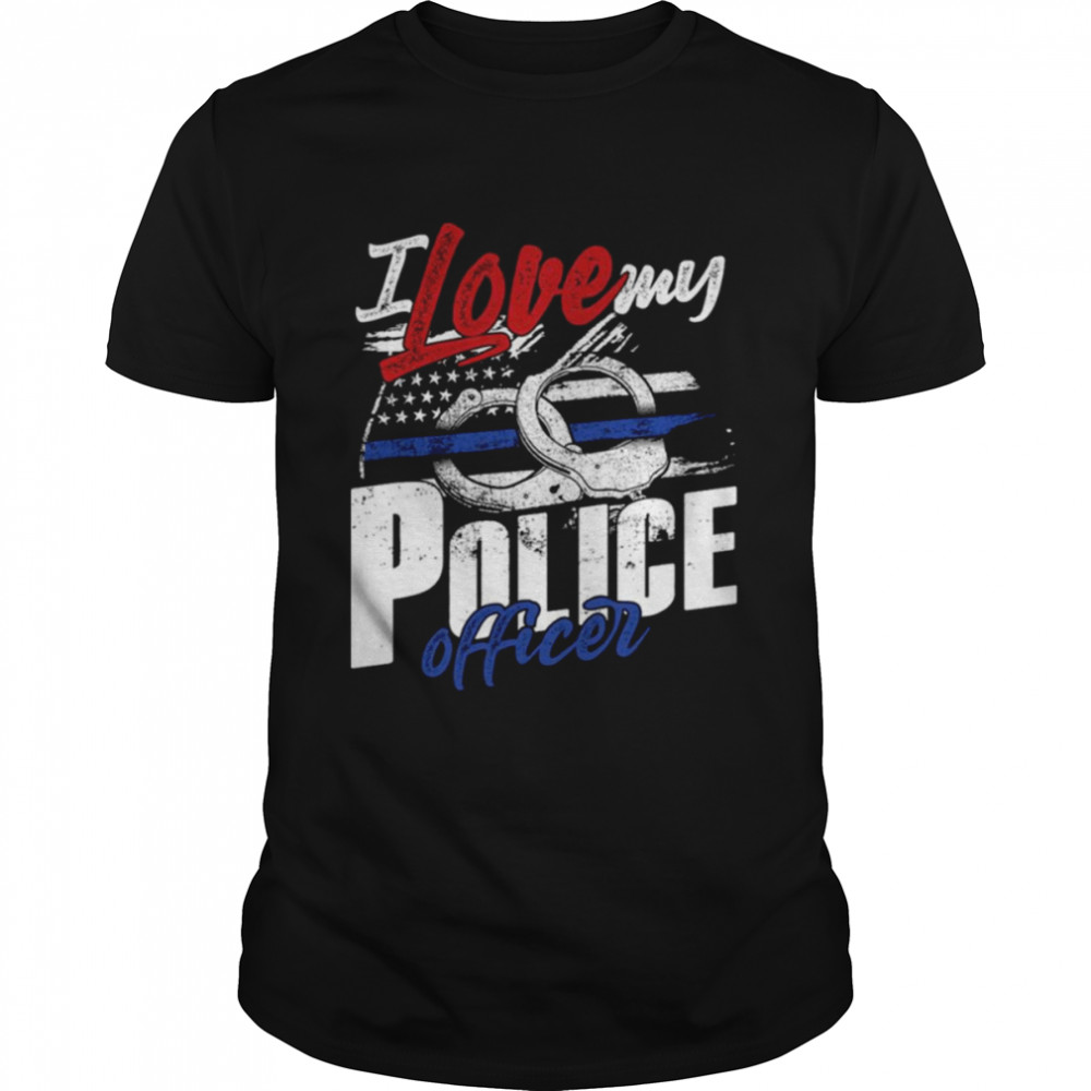 I Love My Police Officer Policeman Cop Police Flag Gift Thomas Larch Transparent shirt