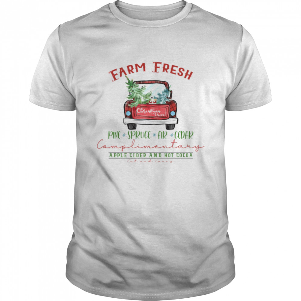 Farm Fresh Pine Spruce Fir Cedar Christmas Patterns shirt
